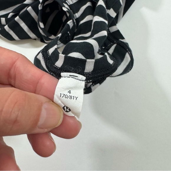 Lululemon All Tied Up Tank Open Back Top Yachtie Stripe Black Chrome - Picture 5 of 7